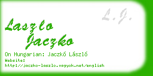 laszlo jaczko business card